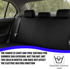 BESULEN Car Back Seat Cover, Dustproof Elastic Cloth Vehicle Rear Seat Bench Protector for Pets Kids, Waterproof Stretch Automobile Interior Accessories, Universal for Sedan Truck SUV (Black)