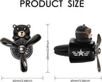 Car Air Fresheners Pilot Bear Cute Car Diffuser Rotating Propeller Cartoon Automotive Air Outlet Car Perfume Decoration (Pilot Bear)