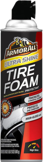 Armor All Ultra Shine Tire Foam Protectant, 18 oz Can, Car Tire Cleaner for Car Care Products