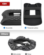 KBH Center Console Armrest Cushion Cover for 2014-2018 Chevy Silverado, GMC Sierra, 40/20/40 Split Bench Jump Seat, Vinyl Leather Trim, Anti-Scratch, Black