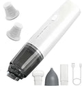 Handheld Vacuum Cordless, Car Vacuum Cleaner Portable with HEPA Filter, 2 Suction Modes, Mini Hand Held Vacuum Rechargeable for Car, Home, Pet Hair, Office, Keyboards(White)