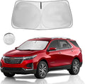 Windshield Sun Shade for Chevrolet Equinox 2018 2019 2020 2021 2022 2023 2024 Accessories Fit Chevy Window Sunshade Sun Visor Windshield Cover, 4 Layers UV Protector Car Accessories Shield Shade