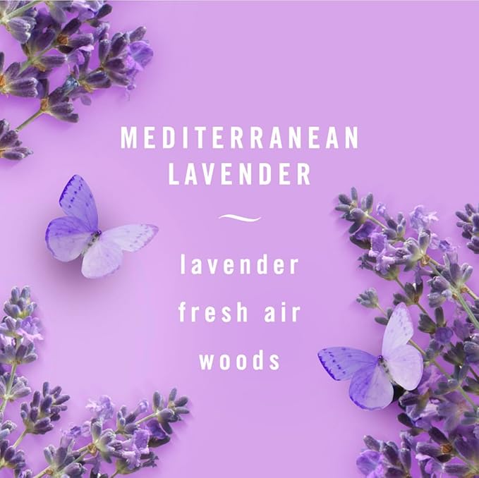 Febreze Plug in Air Fresheners, Mediterranean Lavender, + April Downy, Odor Eliminator for Strong Odors 5 Oil Refills
