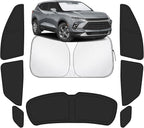 Car Window Shades for Chevy/Chevrolet Blazer 2019-2025 Accessories - Full Set 8PCS Side Window Sunshades with Memory Frame & Blackout Fabric, Privacy UV Shield for Camping/Travel