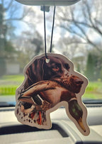 ThatsRad Car Air Freshener Duck Fly Fishing Fish Hunting Stocking Stuffer (One Size, Dog Duck/Sandalwood Scent)
