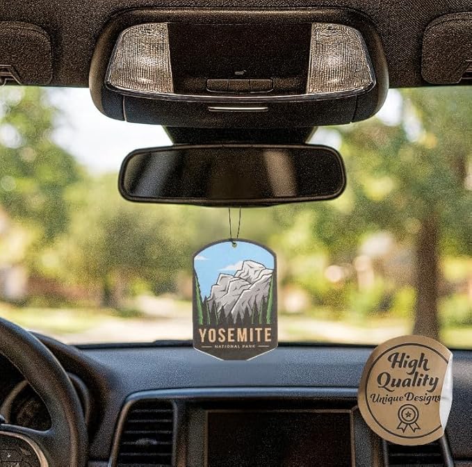 Outdoor Adventure Car Air Freshener 3 Pack Scented With Premium Oils By Fresh Fresheners (Yosemite National Park)