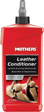 Mothers Leather Conditioner, 12 oz. — Advanced pH Balanced Formula with Lanolin & Neatsfoot Oil, Replenishes Natural Oils Lost to Heat & Sun, Protects & Prevents Fading, Drying & Cracking (06312)