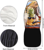 Pineapple Car Seat Covers Set of 2 Funny Breathable Front Seat Covers Stretch Polyester Fabric Cover Removable Automotive Accessories Universal Fit for Cars SUV Sedans