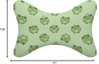 Car Pillow for Neck Pain Relief Support, Compatible with Cute Frog Memory Foam Car Neck Pillow for Car Seat with Adjustable Strap, 2 Pcs Car Headrest Pillow for Ergonomic Design