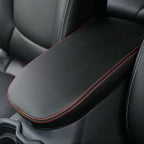 INTGET for Toyota RAV4 Accessories 2025 2024 2023 2022 2021 2020 2019 and 2021-2024 RAV-4 Prime Center Console Cover Leather Armrest Middle Console Lid Cover Arm Rest Covering Car(Red)
