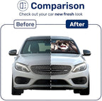 GENANY Tuxedo Cat Windshield Sun Shade for Car SUV Truck (55x30 inches), Sun Shade Windshield, Shades for Front Windows, Sunshade for Car Windshield, Protector Blocks UV