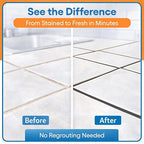 Gray Grout Paint Pen Tile Grout Colorant & Sealer Marker, Quick-Dry, Ideal for Bathroom, Shower, Kitchen Tiles Restores Grout Lines, 3 Adjustable Tips (2-3 mm) 2 Pack