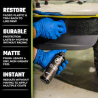 ExoForma Black Trim Restorer - Lasts 6+ Months, Dye Infused Waterproof Plastic Restorer for Cars - Perfect for Faded Bumpers, Trim & Vinyl on Jeeps, Truck Beds, Avalanches & ATVs | 8oz