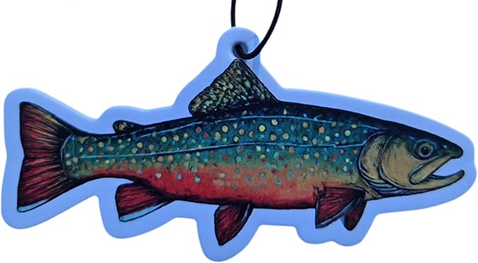 ThatsRad Car Air Freshener Duck Fly Fishing Fish Hunting Stocking Stuffer (One Size, Brook Trout/Fresh Scent)