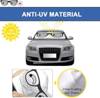 IC ICLOVER Car Windshield Sunshade with Pet Design, Cute Cartoon Design Front Auto Car Windshield Sun Shade Folding Silvering Sun Visor - UV Coating for UV Ray Deflector (Big Eyes)