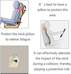 Sexysamba Car Headrest Pillow,Cartoon Neck Pillow for Car,Comfortable Soft Car Seat Pillow for Driving,Head Rest Cushion,Cute Neck Pillow for Travelling and Home 2Pcs (Red)