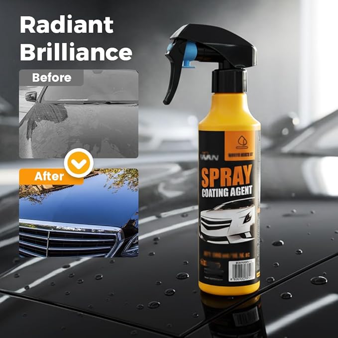 Nano Hydrophobic Ceramic Coating, 2026 New Car Coating Spray Kit, Easy-to-Spray Auto Paint Protection, Car Quick Acting Coating Agent Sprays for Vehicle Shine & Protection (3Pcs)