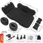 Car Air Mattress Compatible with Saturn Vue 2002 2003 2004 2005 2006 2007 2008 2009 2010, 12 V Pump, Sleeping Pad with Headrest & Side Guards for Road Trips & Car Camping Back