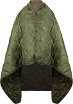 Military Poncho Liner 55”x 79” Camping Blanket Compact Waterproof for Travel Stadium Outdoor Camping