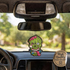 Cute Funny Fresh Fresheners 4 Pack Car Air Fresheners Scented with Premium Oils (Zombie Head)