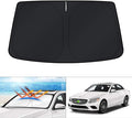 KUST Windshield Sun Shade for 2008-2021 Mercedes Benz C Class W205 C250 C300 C400 Accessories Custom Fit Sunshade 4-Layers Foldable Sun Visor Protector Blocks UV Rays Keep Your Car Cooler