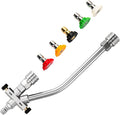Foam Cannon Dual-Connector Accessory, Pressure Washer Double Tip Attachment for Foam Cannon, Pressure Washer Accessories with 1/4" Quick Connect for Car Wash, 5 Pressure Washer Sprayer Nozzles