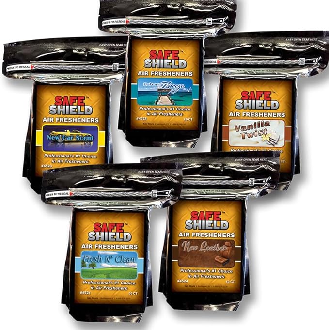 Upholstery Refresh Scented Air Freshener Pads - Long-Lasting Fragrance Pads for Car Interiors - 1-1/2" × 3" Compact Size - Clean and Invigorating Aroma for Eliminating Stale Odors - Pack of 120