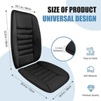 Car Seat Cushion, Memory Foam Cushion for Car Seat, Lumbar Support Pillow, Seat Cushion for Full Back and Seat, Ideal for Car Seat Driver, Office Chair, Wheelchair and Back Pain Relief (Black)