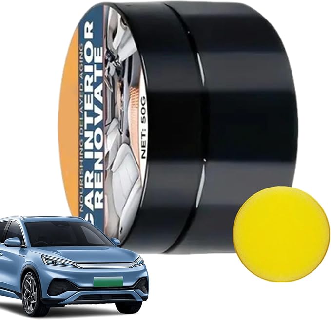 Car Trim Restorer Paste, Interior Renovation Auto Compound, Dashboard Door Panel Repair Tool with Gentle Formula, Steering Wheel Armrest Cleaner, Leather Seat Restorer with