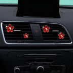 4Pcs Car Accessories Daisy Flowers Cars Air Freshener Vent Clips,4 Sizes Cute Car Flowers,Clips,Girly Women Flowers Cars Accessories,Refillable,Diffuser Air Fresheners Accessories (Red)
