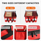 CIVJET Insulated Food Delivery Bag with 4 Cup Holders, XX-Large Insulated Grocery Bags Keep Food Hot/Cold, Cooler Bags with Drink Carrier, Food Carrier Catering Bag, Commercial Food Warmer Bag, Red