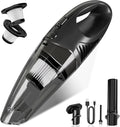 Handheld Vacuum Cordless, Rechargeable Car Vacuum Cleaner with Multiple Attachments, Portable Hand Held Vacuum Suction Power, Mini Vacuum for Car, Home, Pet Hair, Office, Desk, Keyboards Black