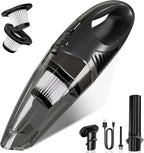 Handheld Vacuum Cordless, Rechargeable Car Vacuum Cleaner with Multiple Attachments, Portable Hand Held Vacuum Suction Power, Mini Vacuum for Car, Home, Pet Hair, Office, Desk, Keyboards Black