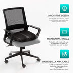Car Memory Foam Heightening Front Seat Cushion for Short People Driving, Hip(Coccyx/Tailbone) and Lower Back Pain Relief Butt Pillows, Adult Booster Seat for Car. (Black)