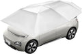 Semi-Automatic Car Tent, 3.78×7.2FT Portable Cars Umbrella Vehicles Tent Blocking UV Rays Car Roof Cover Cars Awning with Carrying Bag Sun Shades for Vehicles Roof Protection (Silver Gray)