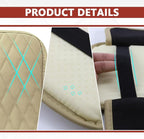 Car Center Console Cover, 12"×7.87" Waterproof Leather Auto Armrest Cover Protector with 2 Pocket, Comfortable Arm Rest Box Cushion Pad, Universal Interior Car Accessories (Beige)