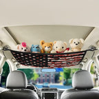 Car Roof Storage Bag Red Camouflage Flag Car Storage Bag Organizer Premium Car Seat Organizer Can Hold Mobile Phone, Wallet, Glasses