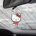 Hello Kitty Automotive Air Fresheners: PlastiColor Wiggle Hanging Car Air Freshener - Odor Eliminator for Car, Cute Hanging Air Freshener for a Fresh Driving Experience, 6 Packs