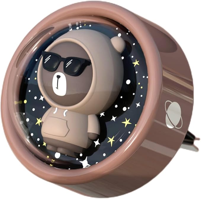 DAYUJIAN Cartoon Car Air Fresheners Astronaut Automotive Air Outlet Cute Car Diffuser Creative Glowable Car Perfume Decoration Aromatherapy Ornament Car Vent Accessories
