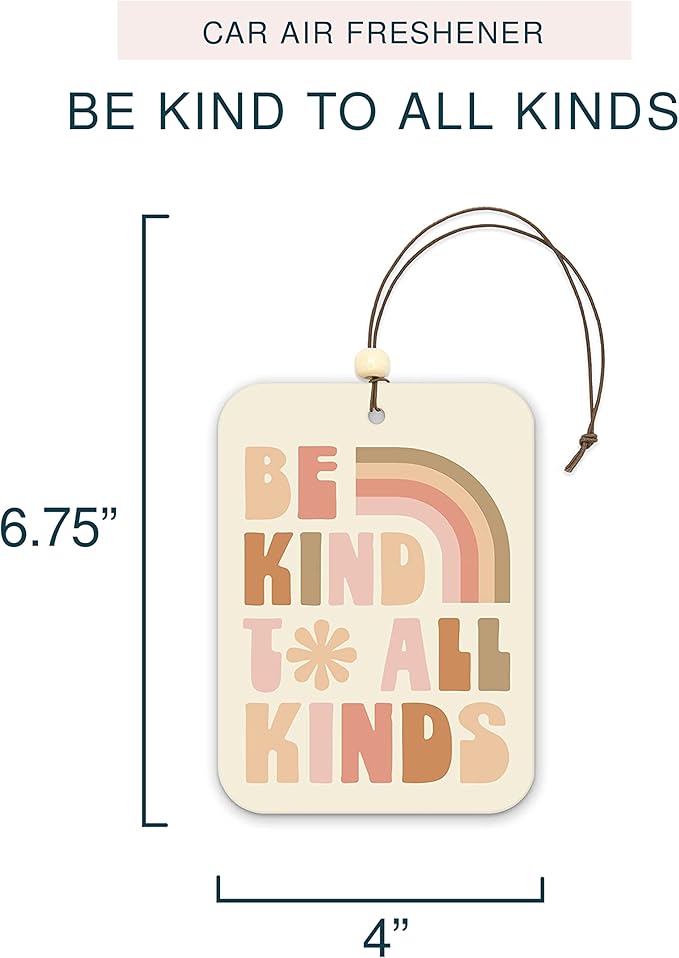 Studio Oh! Car Air Fresheners - Pack of 2 Scented Hanging Car Odor Eliminator - Unique Design with Decorative Bead - Kind To All Kinds