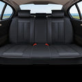 Coverado Dog Car Seat Cover for Back Seat Cover, Black Rear Car Seat Covers, 3-Pieces Waterproof Car Seat Cushion, Car Seat Protector, Leather Seat Cover Seat Protector Universal Fit Most Cars
