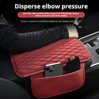 Car Armrest Cover Leather Car Console Covers Box Pad with Pocket and Tissue Box Arm Rest Cover for Car for SUV Truck Sedan Vehicle (Thin-bark)