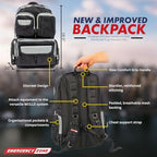 Emergency Zone 2 & 4 Person 72 Hour Survival Kit | Bug Out Bag with Food, Water, First Aid, Emergency Shelter, Survival Gear - Disaster Preparedness Go Bag for Earthquake, Hurricane, Car, Home