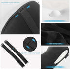 Car Neck Pillow Adjustable Up and Down Style 2 Pack,Car Headrest Pillow for Neck Support Relieves Driving Fatigue, Soft Memory Form and Ergonomic Design Fits Most Heights and Car Seats (Black)