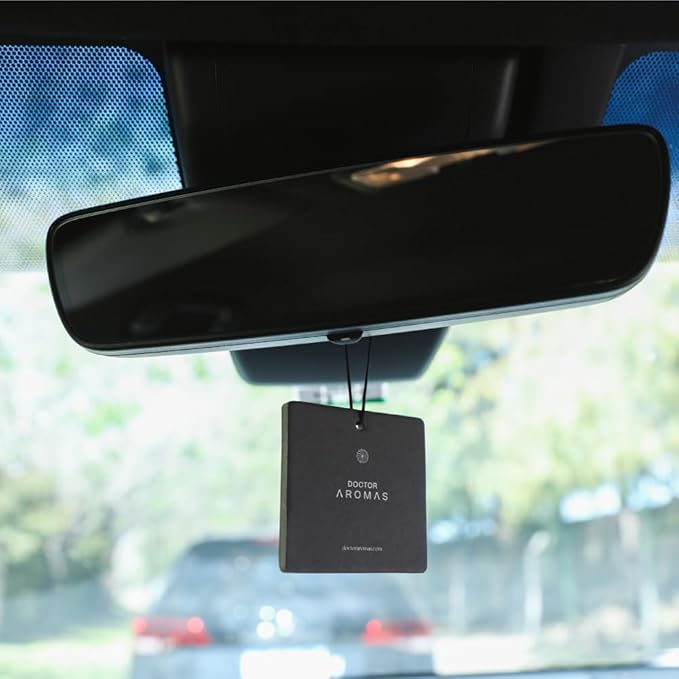 Doctor Aromas Car Perfume – Pine & Cinnamon Hanging Diffuser, Long-Lasting Freshness for Cars & Vehicles 4 Pack (Holiday)