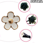 4 Pcs Metal Daisy Air Vent Clips Flower Car Air Freshener Clip Air Conditioning Outlet Clip Bling Charm Car Inter Decor Accessories for Girls Women