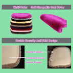 OGLAND Fluffy Genuine Australia Sheepskin Car Seat Cover for Auto Interior Accessories with Soft Fuzzy Wool Eco-Friendly Natural Fur Non-Slip (Pink, Front 20 * 20inchs)