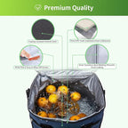 Iknoe Large Cooler Bag Collapsible 24 Can Insulated Bags Leakproof Lunch Cooler Tote with Multi-Pockets for Adult Insulated Thermal Bag for Beach, Picnic, Office Work(Blue)