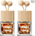 Car Air Freshener | Caramel Tobacco Scent Car Fresheners for Women & Men | Long Lasting Fragrance Car Scents | Air Diffuser with Car Vent Clip (2 Pack Car Scent), Clear