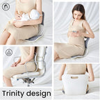 Ergonomic Lumbar Support Cushion, Grey, 460mm x 440mm x 340mm, Large, for Office Chairs & Car Seats, Posture Correction, Pregnancy Comfort,110-300 lbs Capacity
